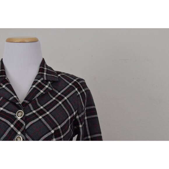 Vintage 90s Plaid Long Sleeves Button up Blouse - Picture 5 of 10